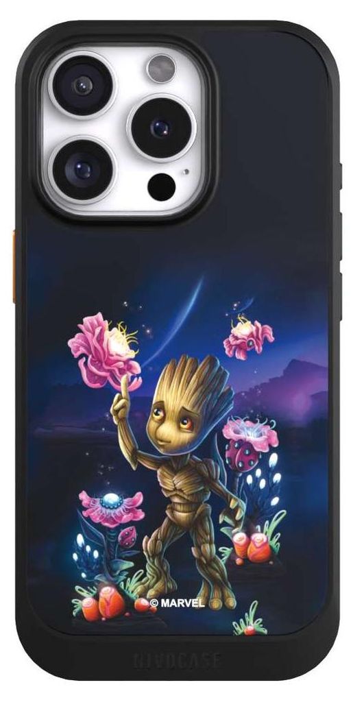 NIVOCASE Hülle für Apple iPhone 16 Pro Handyhülle NIVOcore Case Schwarz Marvel Guardians Of The Galaxy Baby Groot