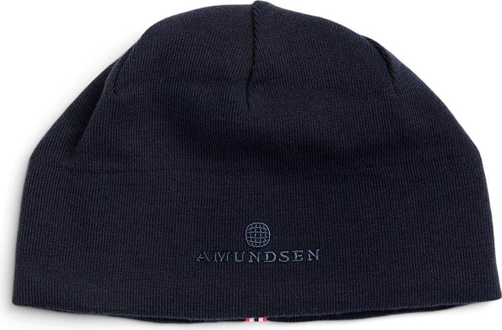 AMUNDSEN Beanie Mütze aus Merino Wolle blau OS