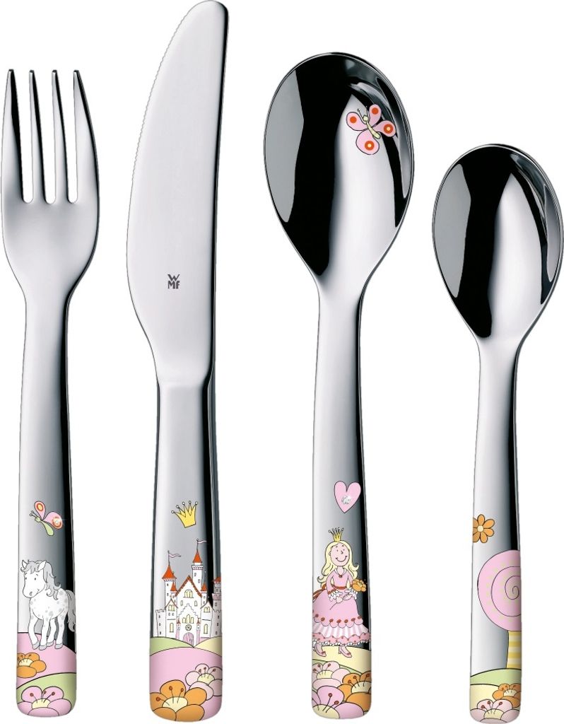 WMF Prinzessin Anneli Kinderbesteck Set 4-teilig, Besteck Produktbild 