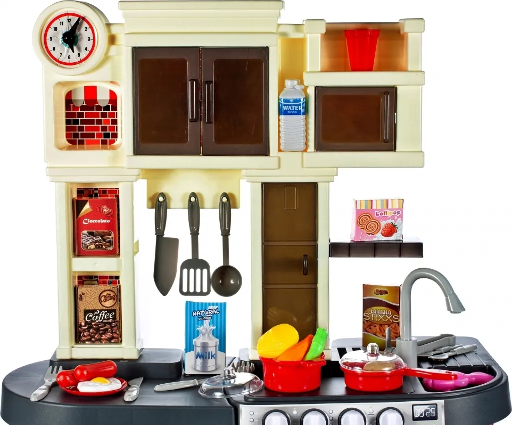 Cuisine enfant XXL interactive avec plaques de cuisson et évier intégré - 6