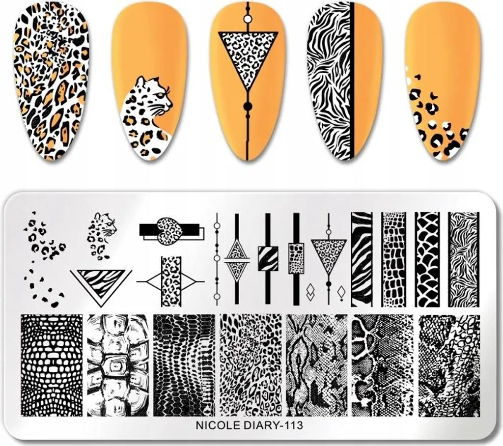 Stamping Plate Zebra Pantera - Eccellenza nella Nail Art Animalier