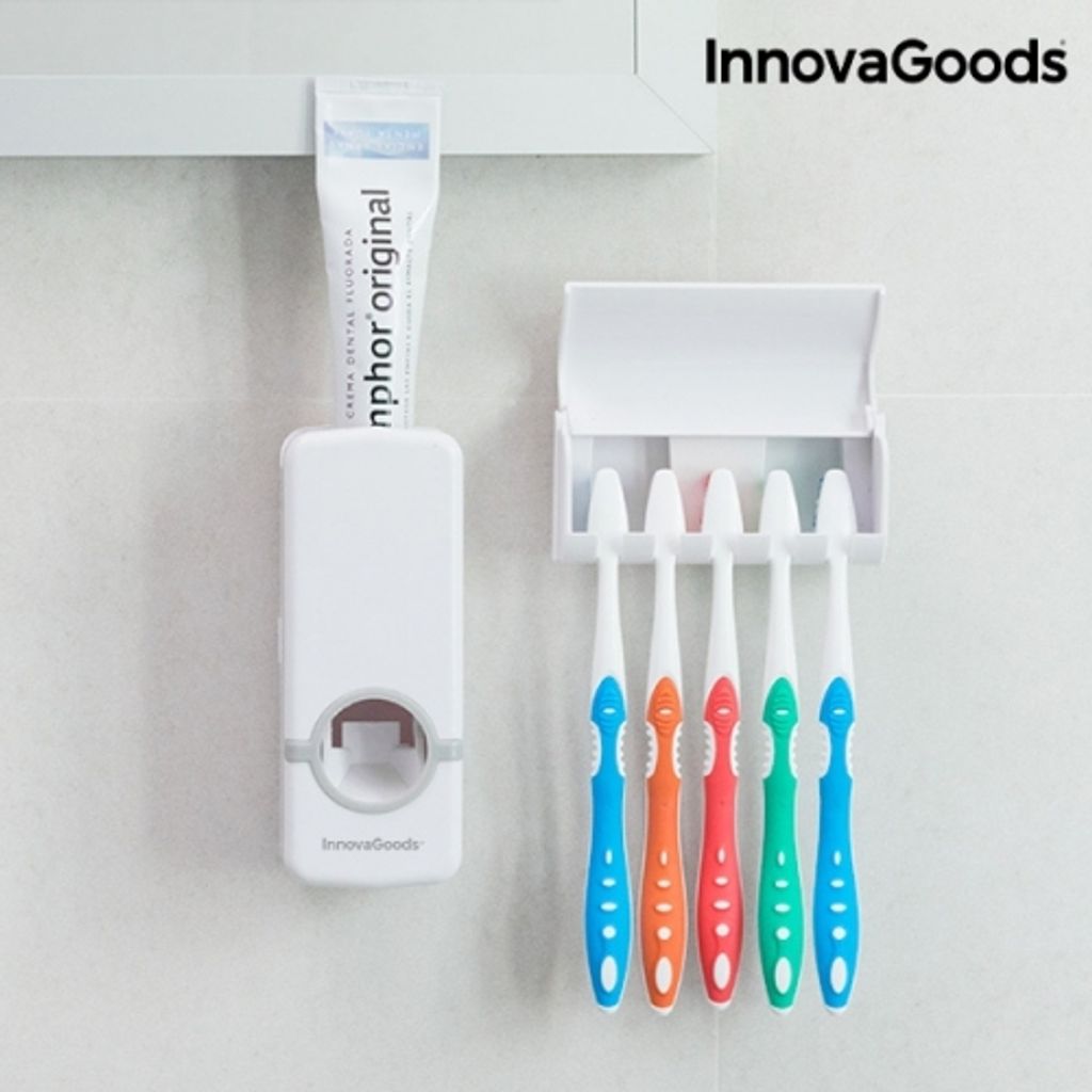 InnovaGoods Dávkovač zubnej pasty s držiakom kefky Obrázok produktu 6