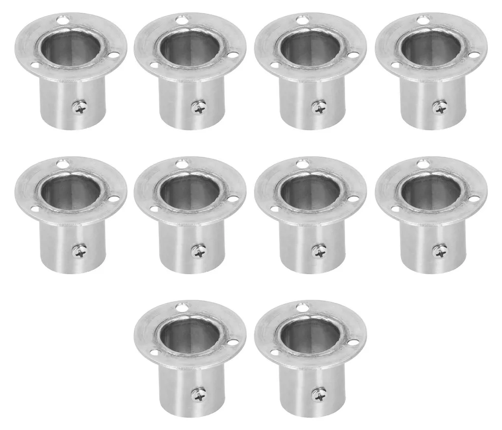 Quincaillerie de placard support tringle à bride inox 25 mm x10