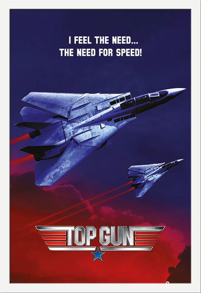 Poster Top Gun Encadré Shinsuke : Protection Acrylique et Cadre MDF Blanc