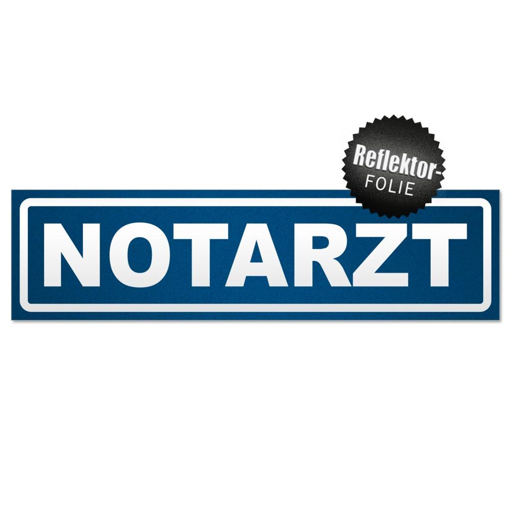 Notarzt invertiert Magnetschild Schild magnetisch