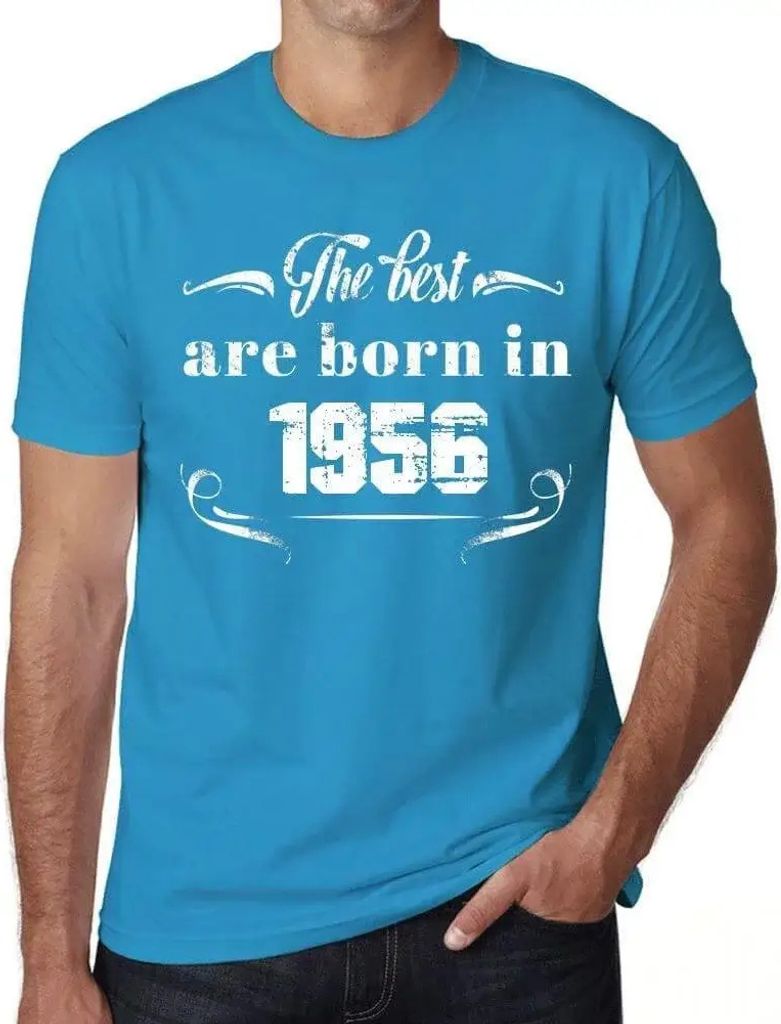 Herren Grafik T-Shirt Die Besten sind 1956 geboren – The Best Are Born In 1956 – Geschenk 68. Geburtstag Jahrestag 68 Jahre Jubiläum 68 Jähri...