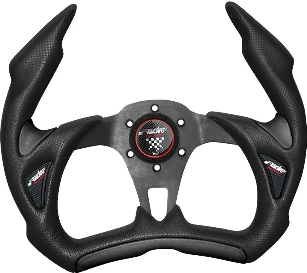 Volant de Course Universel 350mm Simoni Racing X5R/P en Polyuréthane Noir