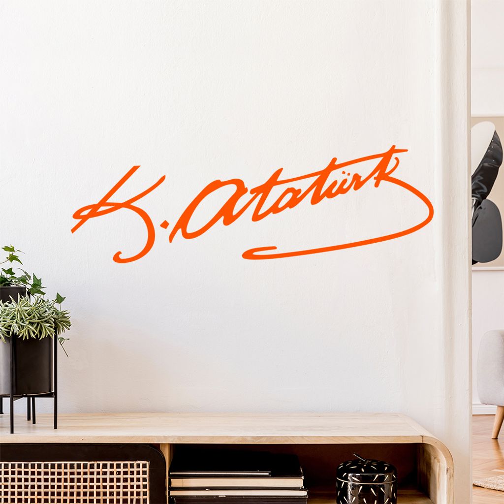 Mustafa Kemal Atatürk Wandtattoo Wandaufkleber Wall Sticker - Dekoration, Küche, Wohnzimmer, Schlafzimmer, Badezimmer