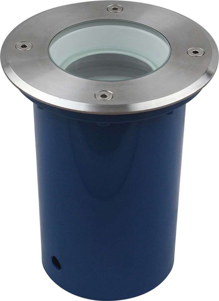 Bodeneinbaustrahler RUND 16cm groß GU10 IP67 überfahrbar & schwenkbar ohne Leuchtmittel