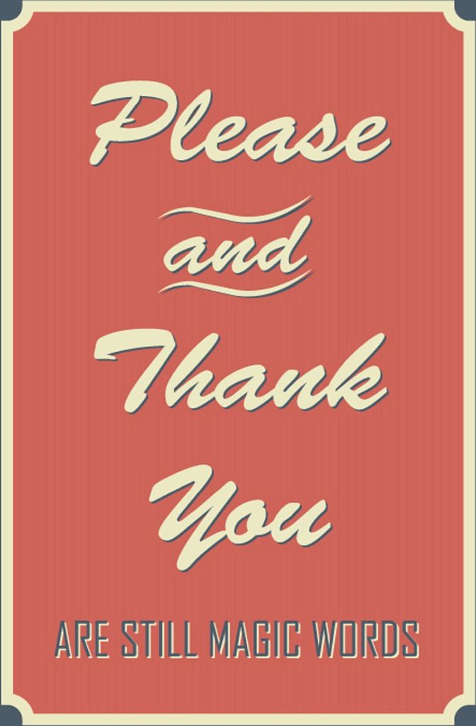 vianmo Holzschild 18x12 cm Please and Thank you Dekoration