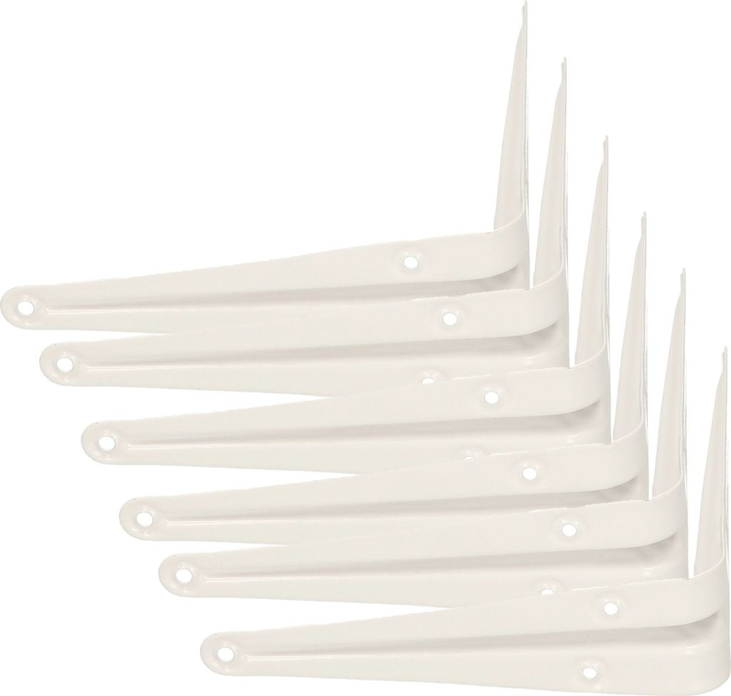 KOTARBAU 6er Set Regalwinkel 175x150 mm Regalträger Regalhalter für Wandmontage Weiß