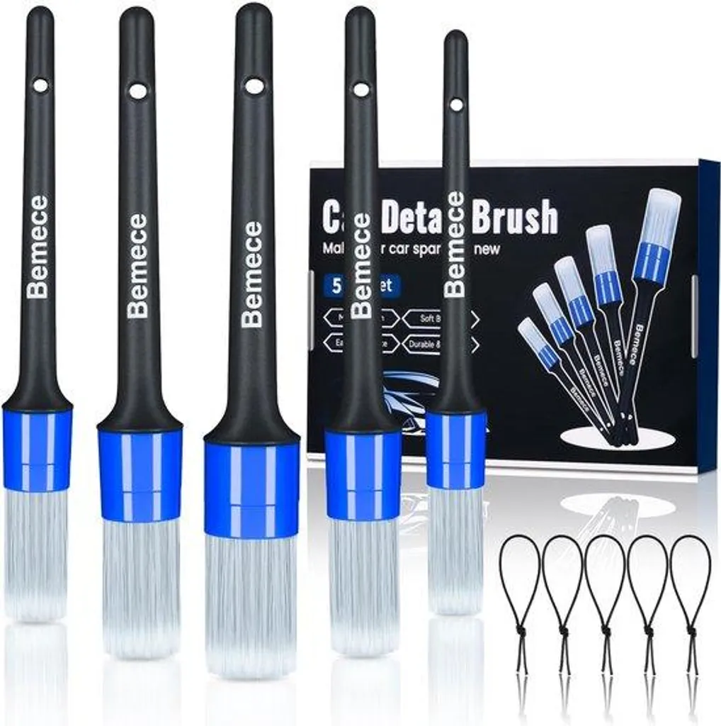 Brosses de nettoyage intérieur voiture pour grilles d'aération et logos