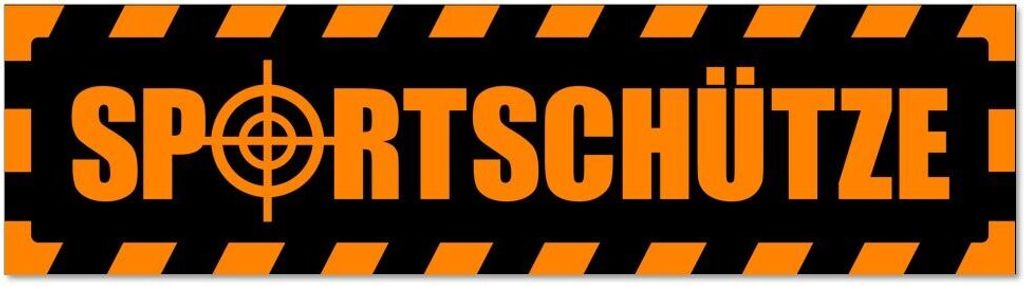 Kiwistar - Autoaufkleber - Orange - Schwarz - 45 x 12 cm - Sportschütze gestreift - Hinweis Aufkleber Sticker für Auto, Kfz, Fahrrad, PKW, LKW