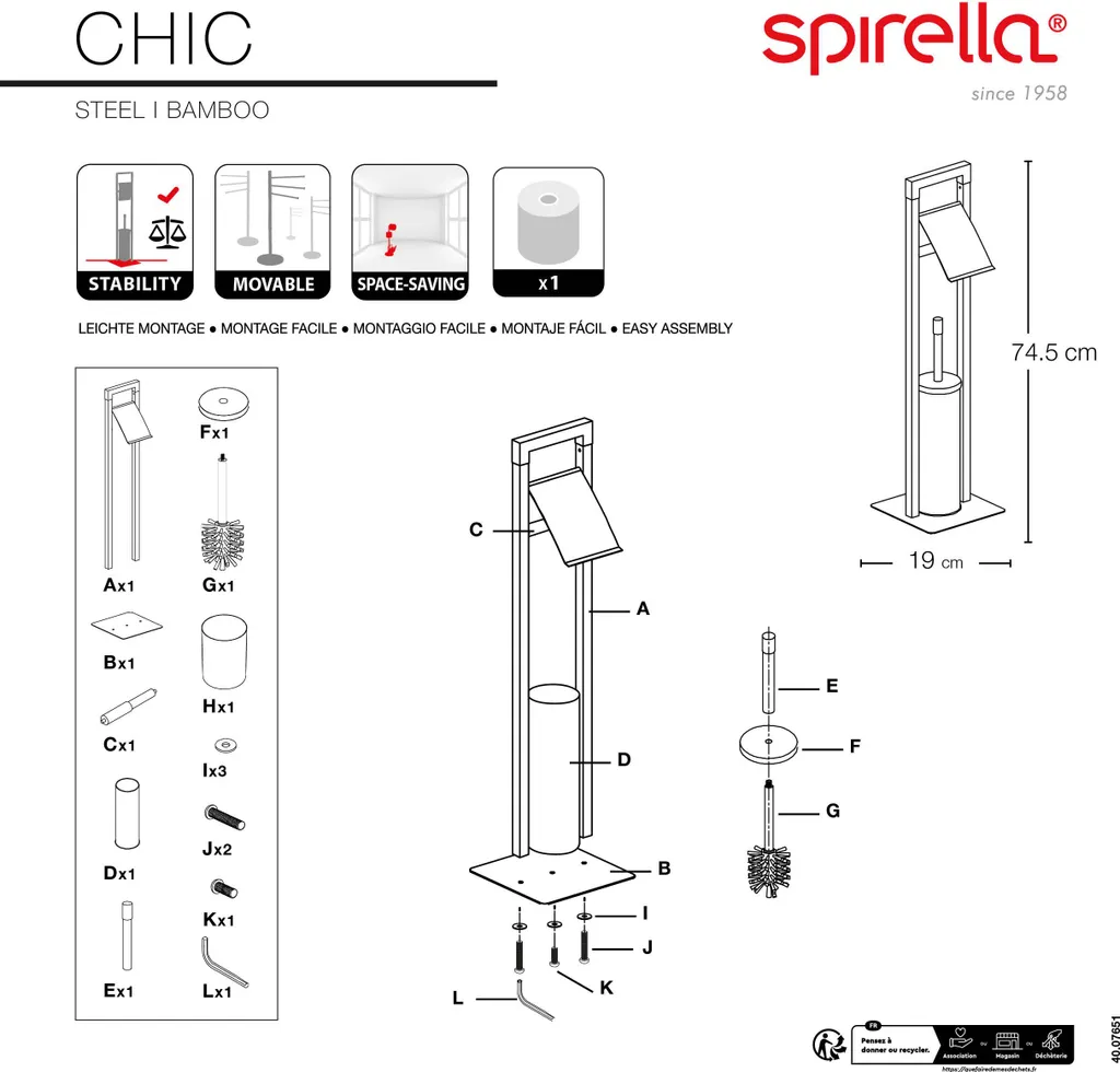 Spirella Chic 2in1: Lo Scopino WC che dura una vita | Igiene Top