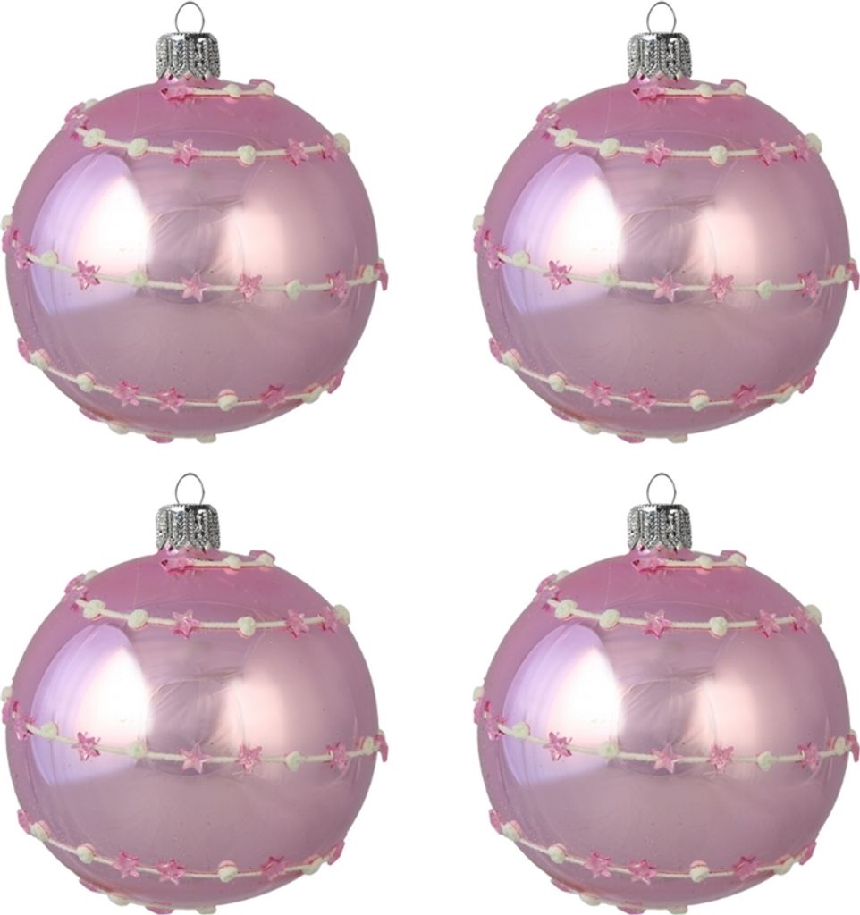 Set Weihnachtskugeln Rosa
