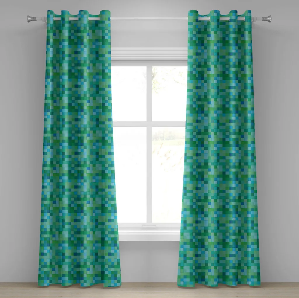 Tende Moderne Verde Acqua 280x225 cm - Abakuhaus Design 3D
