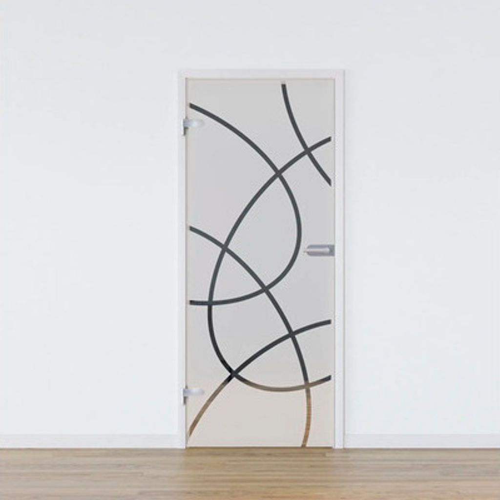 Pertura Glastür Komplettset Glera Loop 03 584x1960x8 mm Links inkl. Studio Beschlag Edelstahl unverschließbar