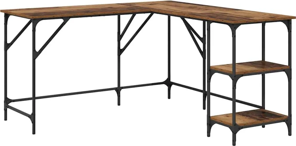 Scrivania Industriale SYFAX™ Legno Vecchio 139 cm in Multistrato