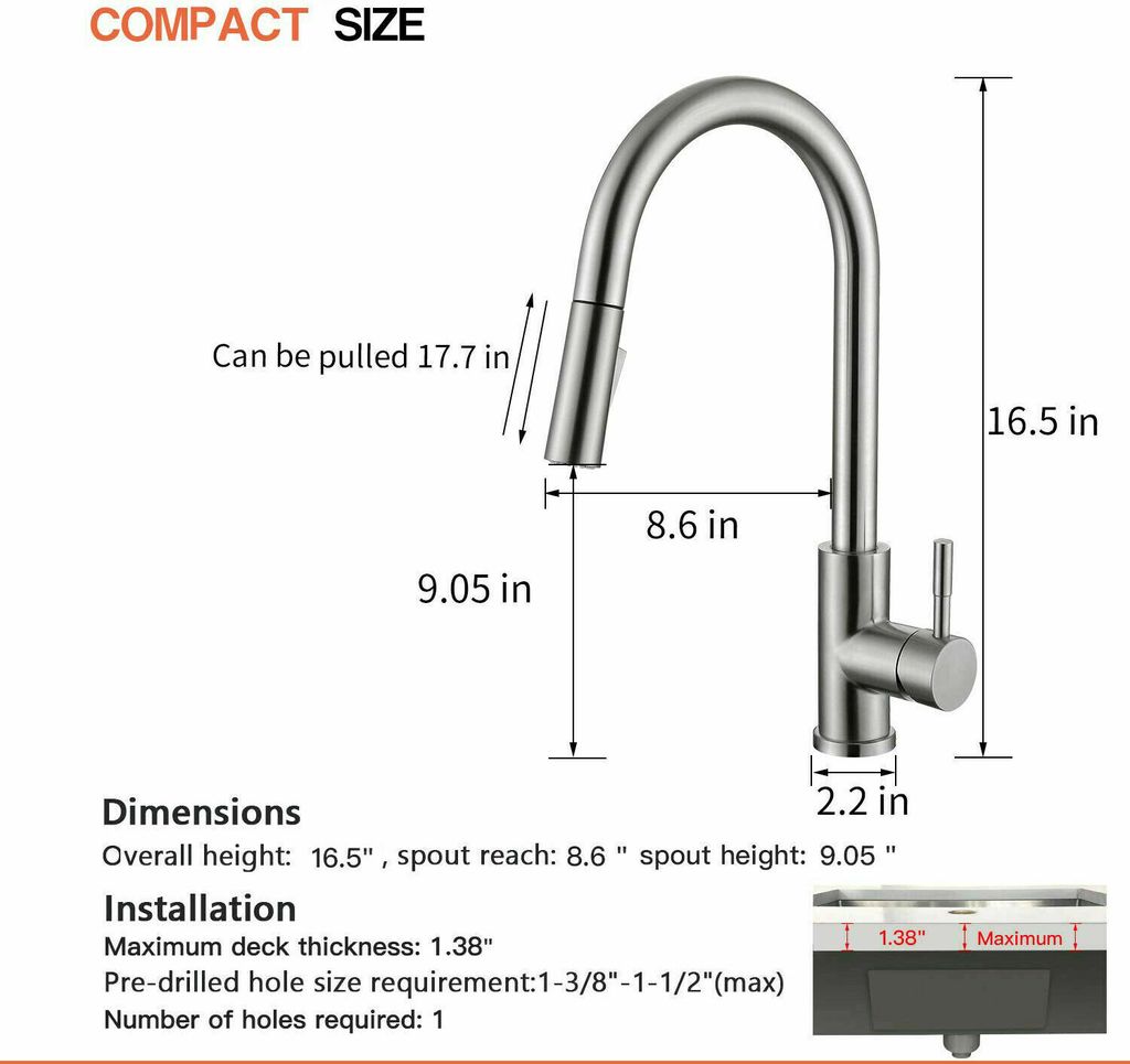 Küchenarmatur Mit Brause Ausziehbar 360° Küchenarmatur Wasserhahn Küche Ausziehbar Brause Edelstahl Mischbatterie Küche