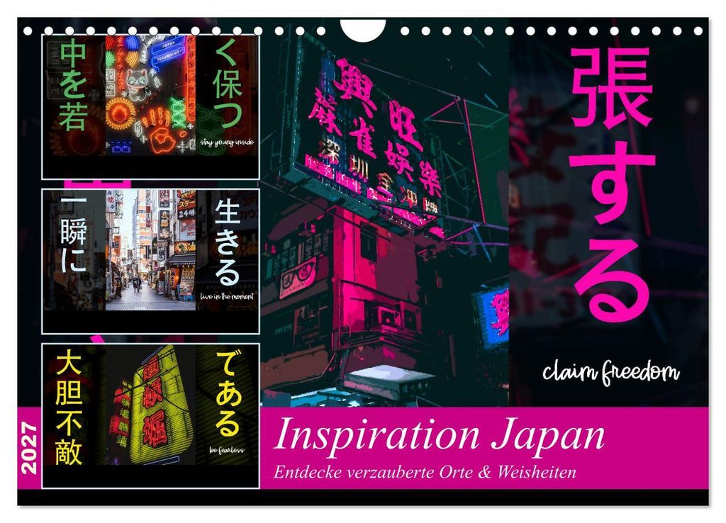 Inspiration Japan (Wandkalender 2027 DIN A4 quer), CALVENDO Monatskalender