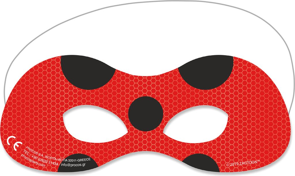 MIRACULUM Marienkäfer-Papiermasken 6 Stk. Produktbild 
