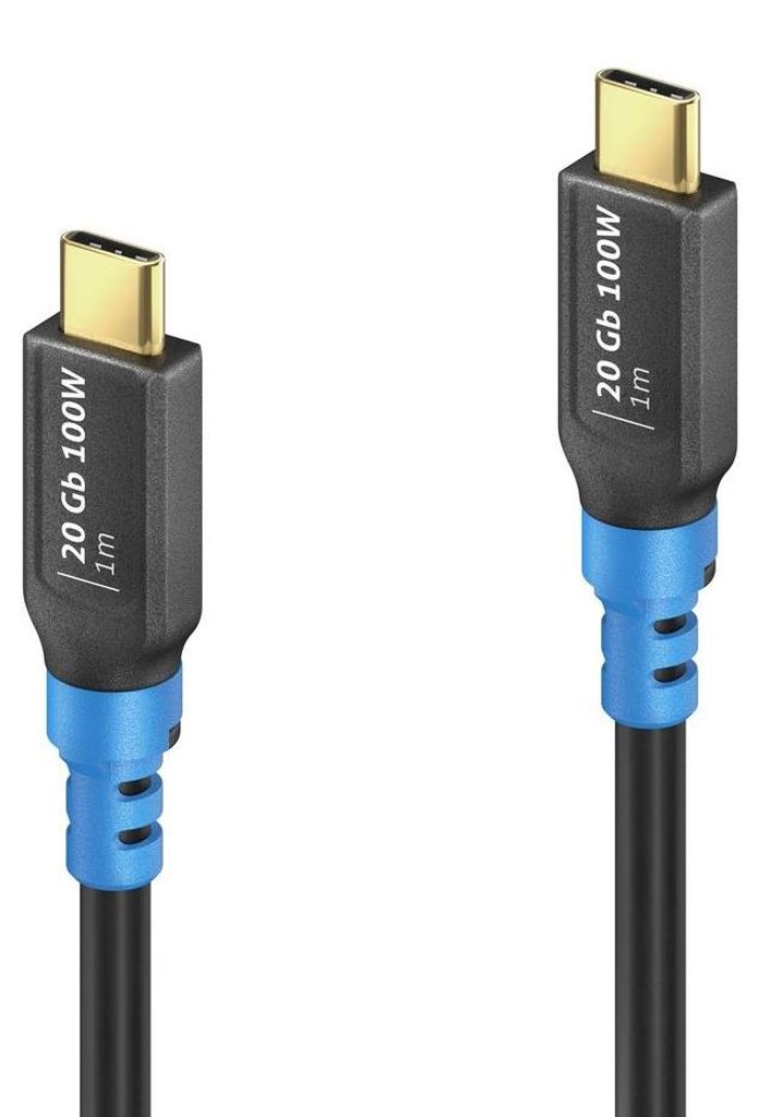 PureLink FlexInstall USB-C auf USB-C Kabel USB4 Gen2x2 20Gbps 100W 1.00m