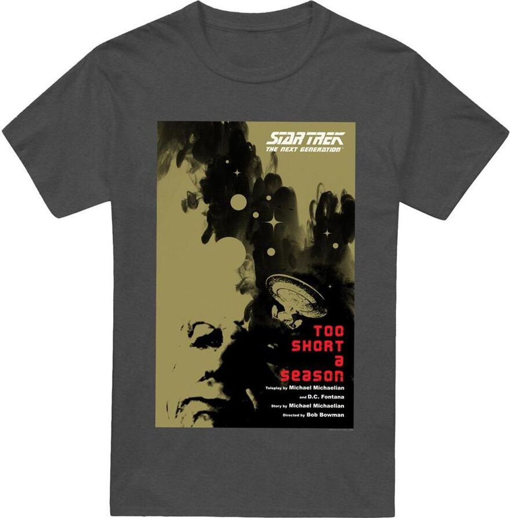 Star Trek - "The Next Generation Season 1 Episode 16" T-Shirt für Herren/Damen Uni TV17791 (L) (Holzkohle)