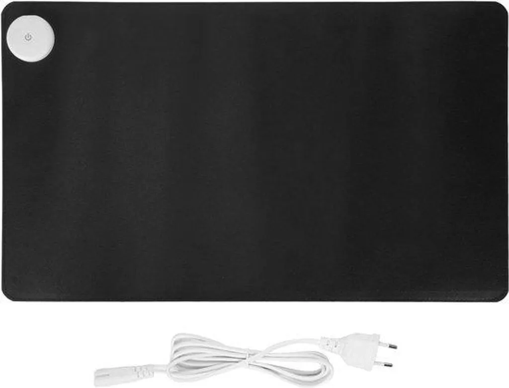 Sous-main chauffant grand format en cuir synthétique pour bureau et PC