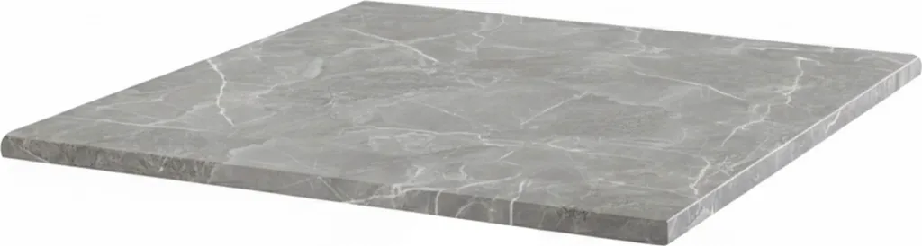 Plateau de table carré 60x60cm en stratifié marbre gris Oviala Haussmann