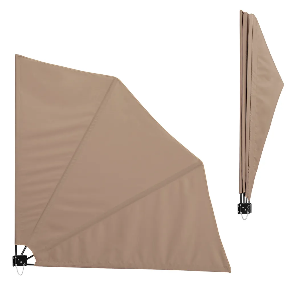 Protection Solaire Balcon et Brise-Vue Mural Beige 160 cm pour l'Intimité