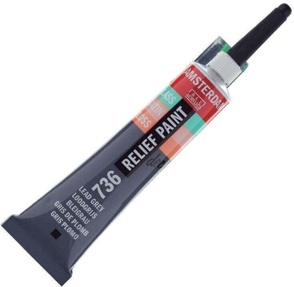 Amsterdam Relieffarbe Tube 20 ml Bleigrau 736