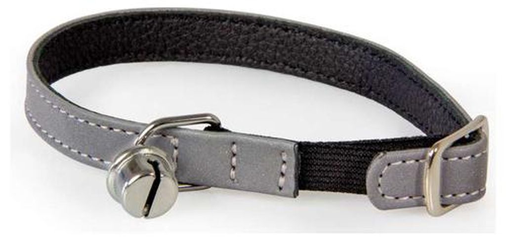 Das Lederband Katzenhalsband mit Gummizug Silver Produktbild 