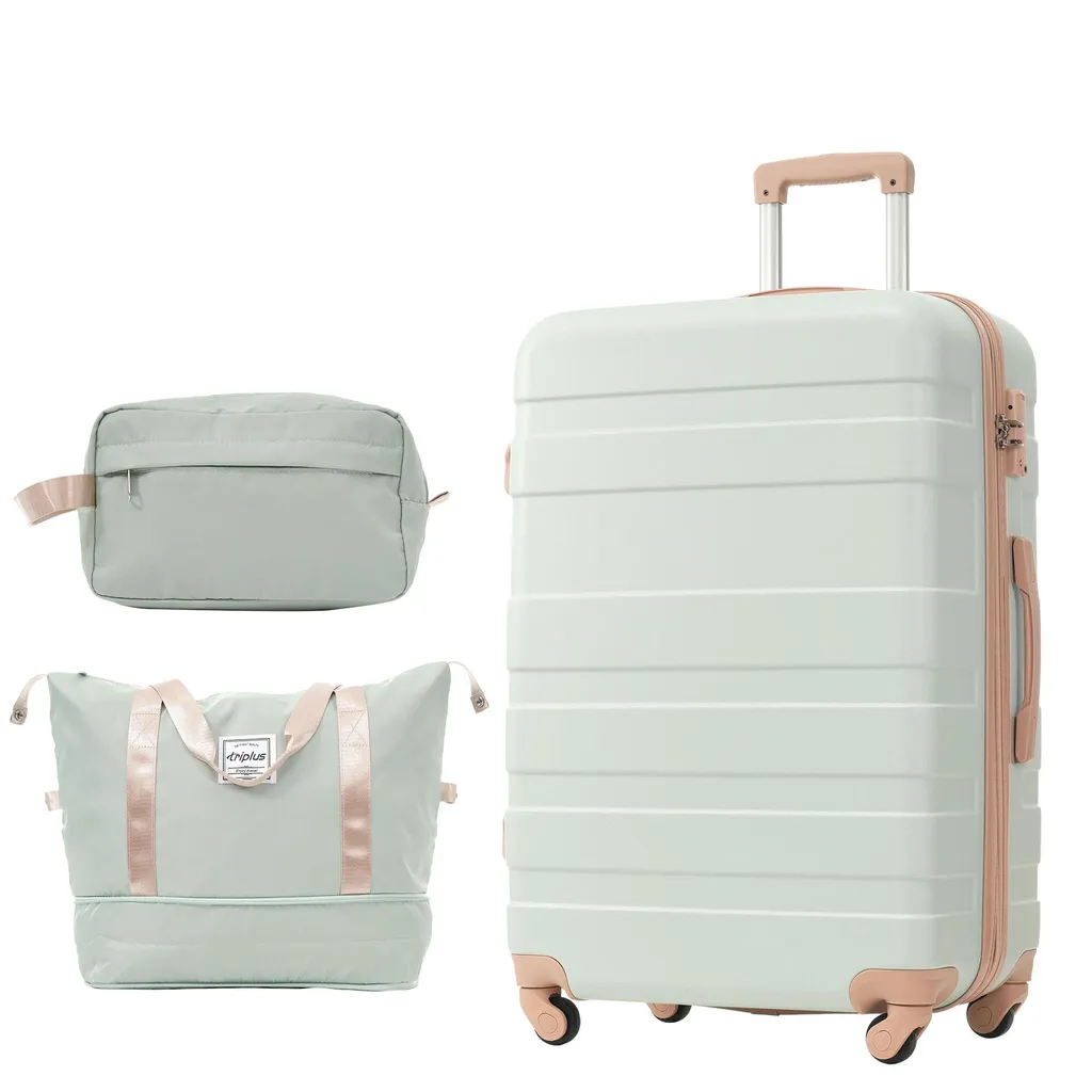 Set Valigie Famiglia Flieks Verde: 2 Borse, Guscio Rigido e TSA