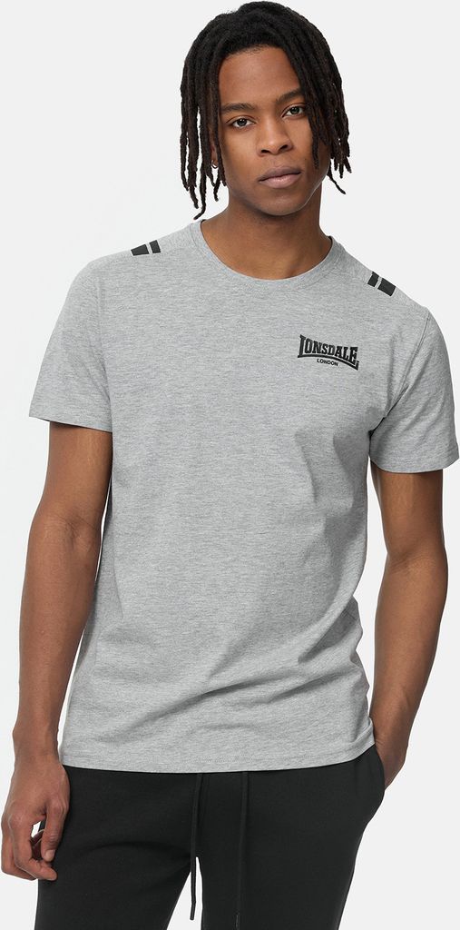Herren T-Shirt normale Passform CULRAIN Marl Grey/Black XL Lonsdale