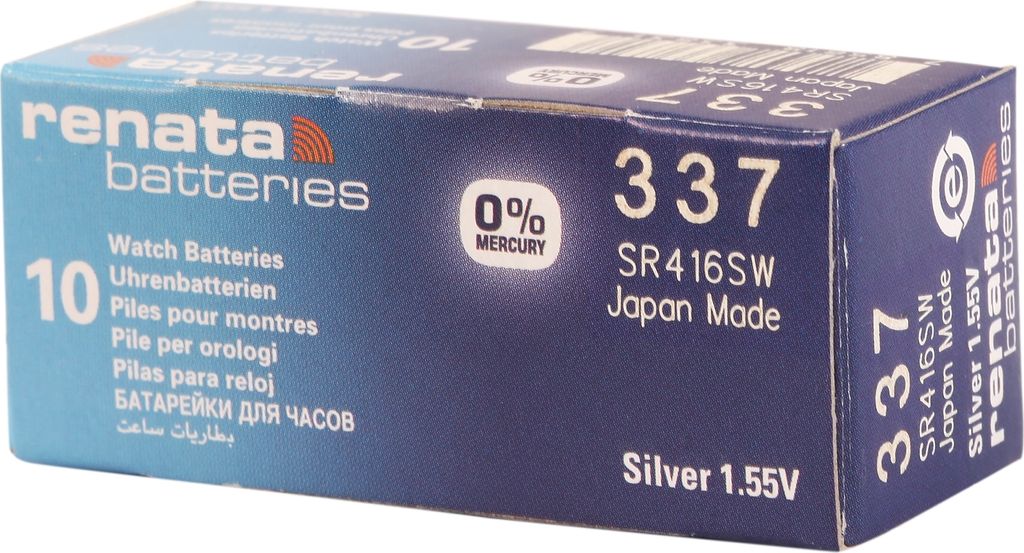 RENATA Silberoxid-Knopfzellen, 0% Quecksilber, 10 Stk., R301-R399