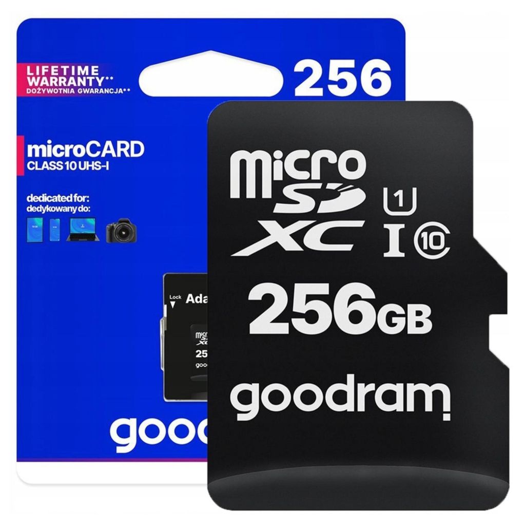 Goodram M1AA 256 GB MicroSDXC UHS-I Class 10 Immagine del prodotto 