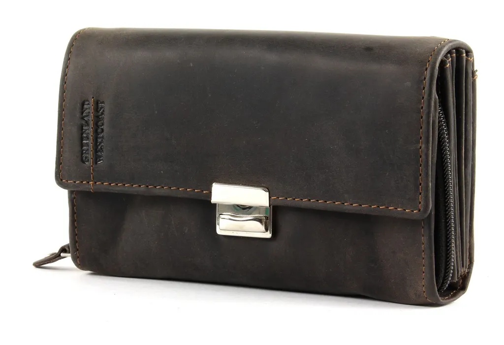 GreenLand Nature Pelle portafoglio da cameriere portafoglio Westcoast Waiter Wallet Brown marrone