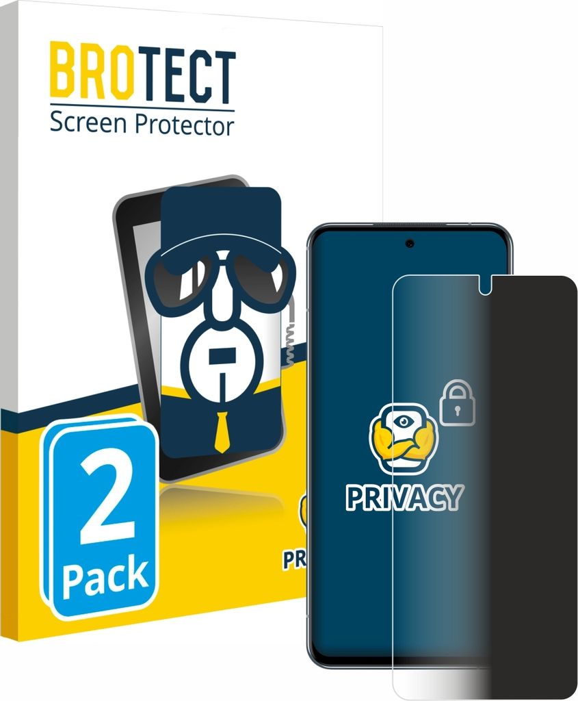 2x BROTECT Sichtschutzfolie für Nokia X30 5G Anti-Spy Privacy Sichtschutz Blickschutz Folie Blaulicht-Schutz