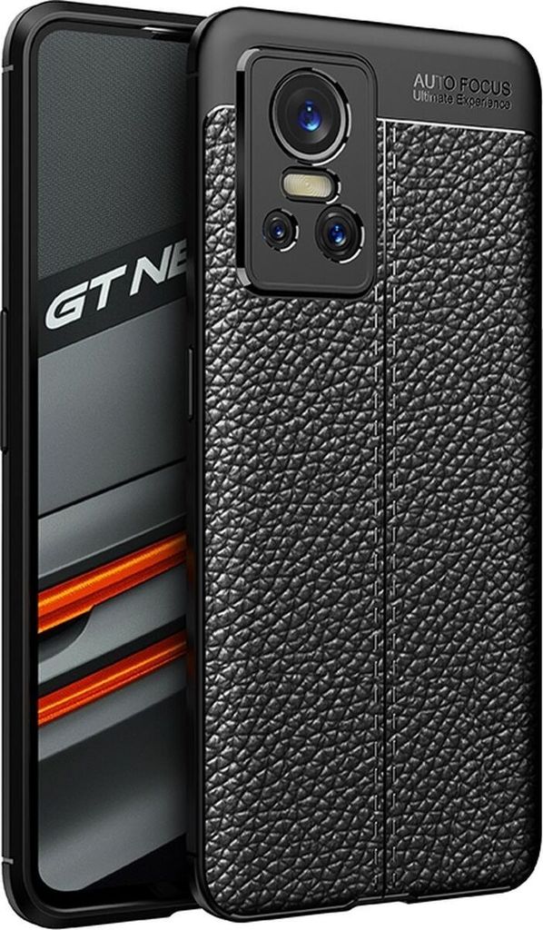 Mobigear Luxury Realme GT Neo 3 Hülle Flexibles TPU Backcover - Schwarz