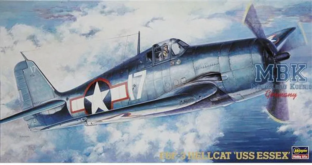 F6F-3 Hellcat Hasegawa Maquette 1/48 sans Défaut de Moulage USS Essex JT34