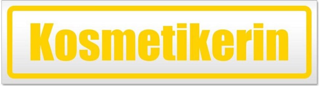 Kiwistar Kosmetikerin Magnetschild Schild magnetisch - 45cm Gelb - Magnetfolie für Auto PKW Kfz