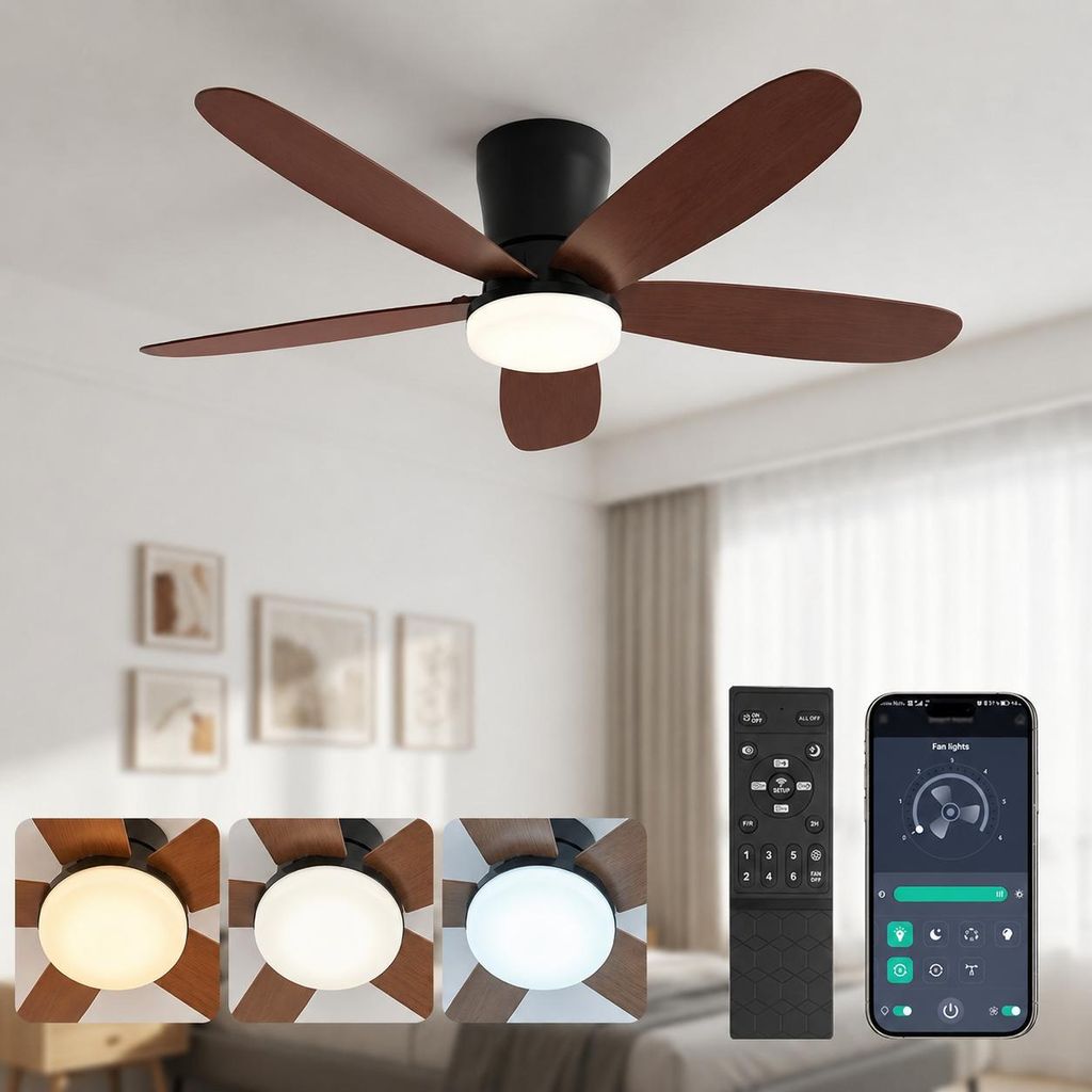 Stropný ventilátor s priemerom 106 cm, osvetlením a Obrázok produktu 
