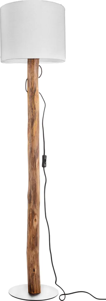 Lampadaire bois brun pour coin lecture Globo Lighting E27 - Douceur