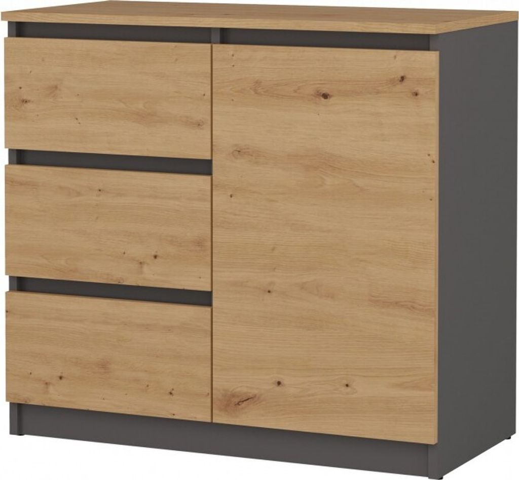 Topeshop 1D3S ANT/ART BA KPL Kommode Produktbild 