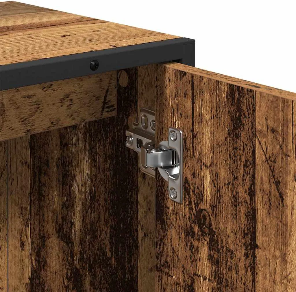 Arredo Bagno Sospeso 2 Pezzi Legno Marrone | Design Contemporaneo Wall-Mounted - 9
