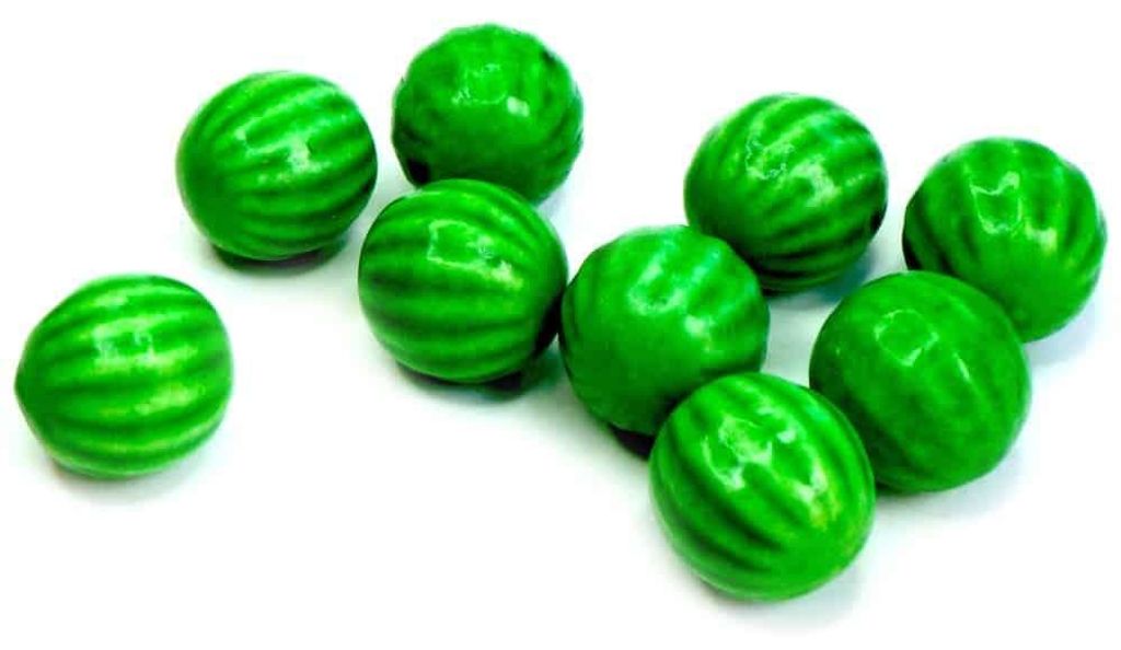 Burbujas de chicle con forma de sandía y polvo Imagen del producto 
