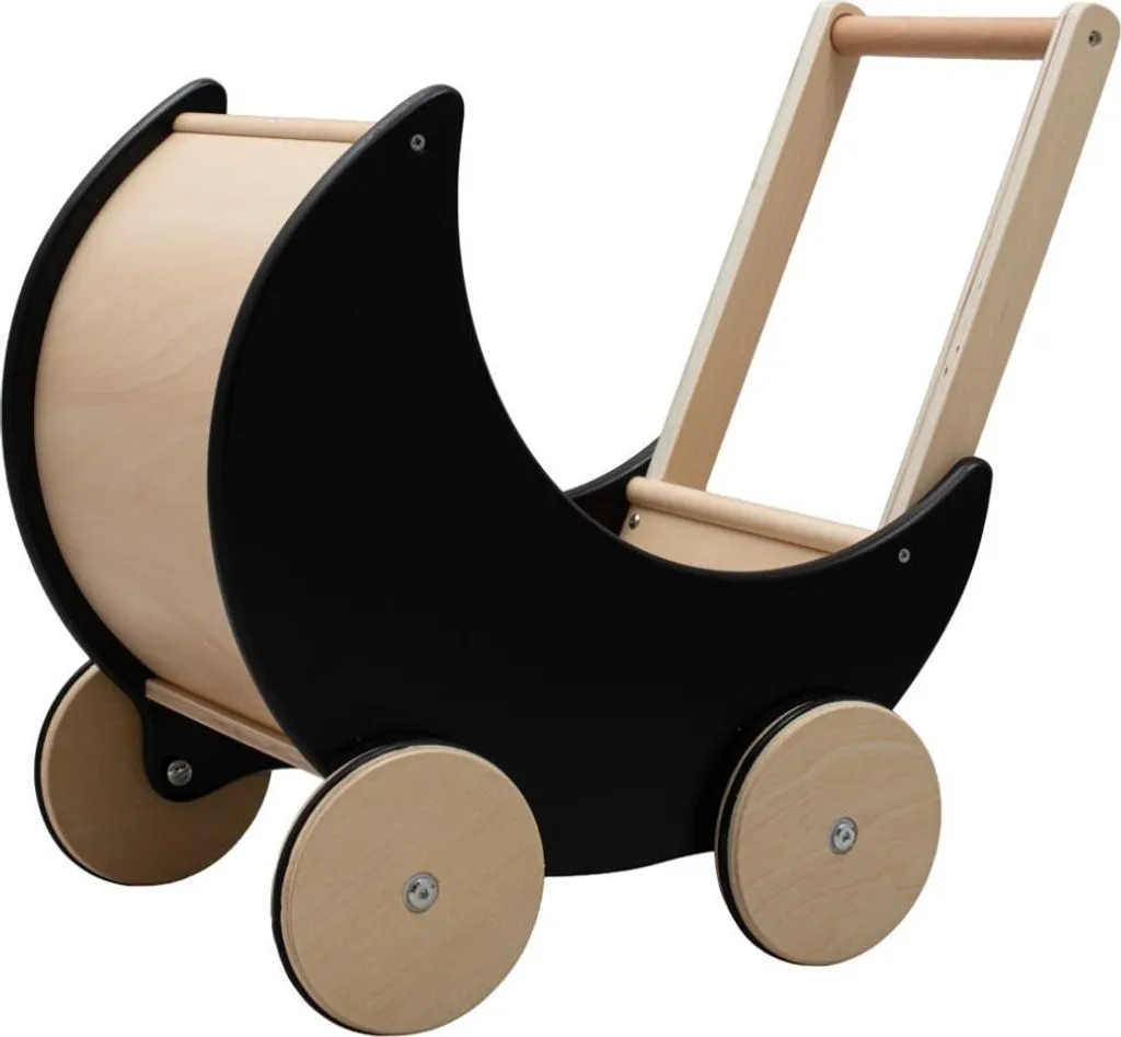 Holz-Buggy déambulateur pour enfants 2en1 Ecotoys rose - Aide à la marche