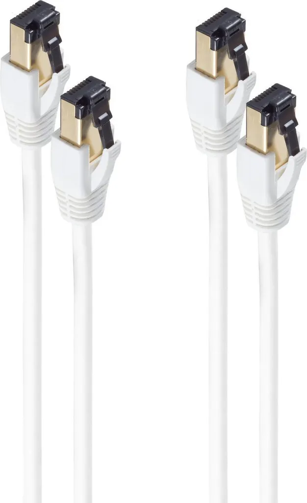 Câble réseau pour Gaming et NAS Cat8.1 shiverpeaks 1m blanc F/FTP