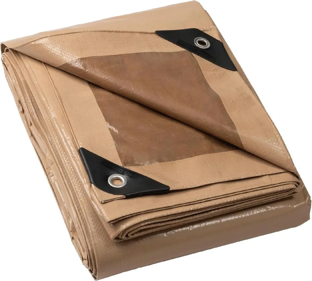 Bâche de protection 2x3m étanche GUARD SHIELD avec œillets alu beige