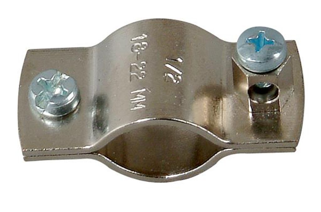 Kopp Erdungsrohrschelle Erdungsschelle Rohrschelle / für Kupfer 1/2 3/4 1 Zoll für Kupfer: 1/2 Zoll - Ø 21,3mm